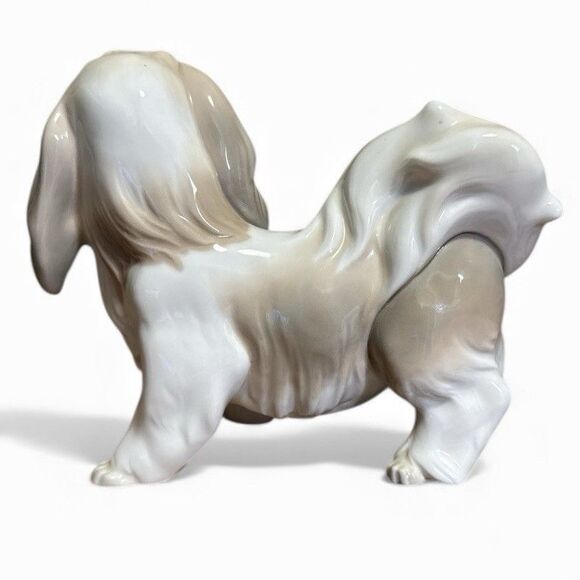 Lladro Lhasa Apso Dog Figurine 4642 Porcelain Retired Collectible VTG Shih-Tzu - Picture 2 of 10